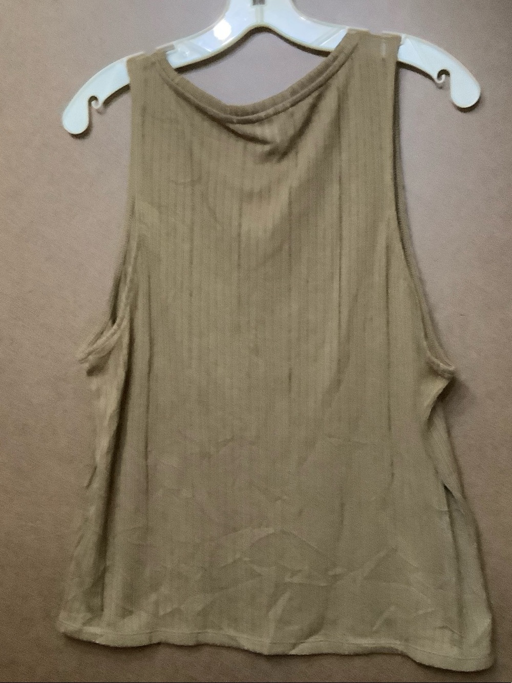 H&M Ribbed Tank Top in Tan - Picture 8 of 9